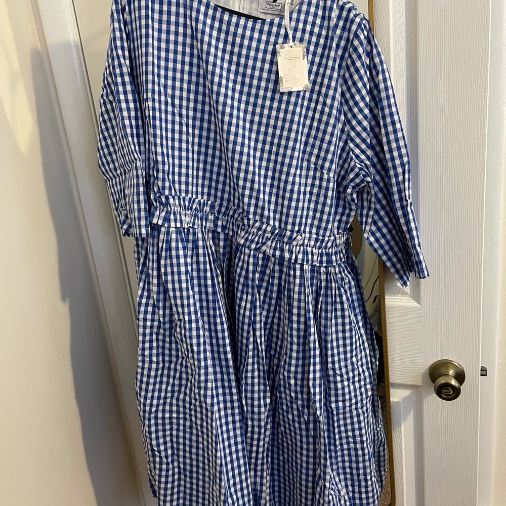 Dainty Jewels Blue Gingham Dress NWT XXXL - Picture 2 of 4